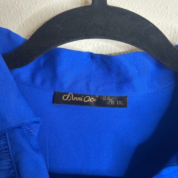 Anni Coco NWT pinup rockabilly retro Royal Blue Dress XL Bettie Twee 50s 60s - Picture 7 of 11